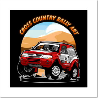 Pajero Rally art Cross Country Posters and Art